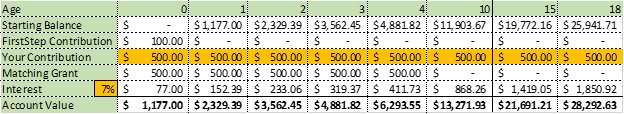 529 Analysis $500 per Mth